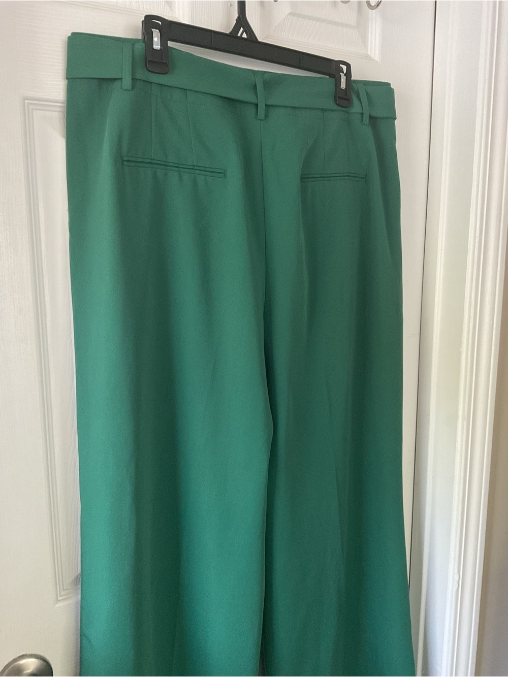 Ann Taylor Women’s Size 14 Green Wide Leg Belted Dress Pants - Picture 5 of 13